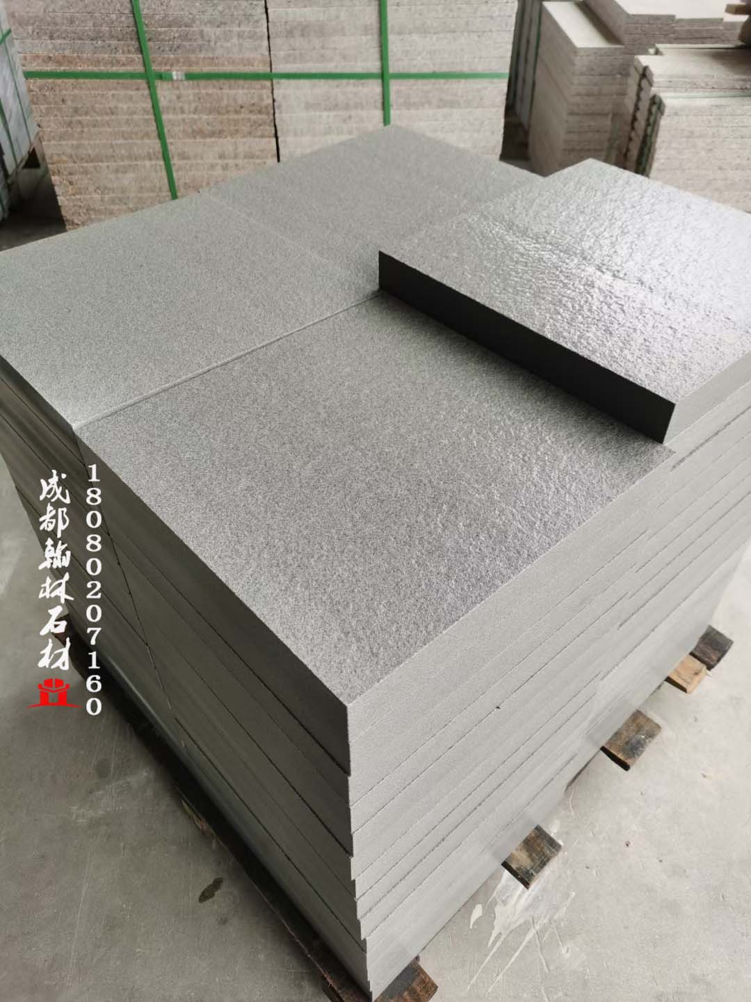 生產(chǎn)廠家灰白色幕墻石板，火燒面，四川磨拋光面 