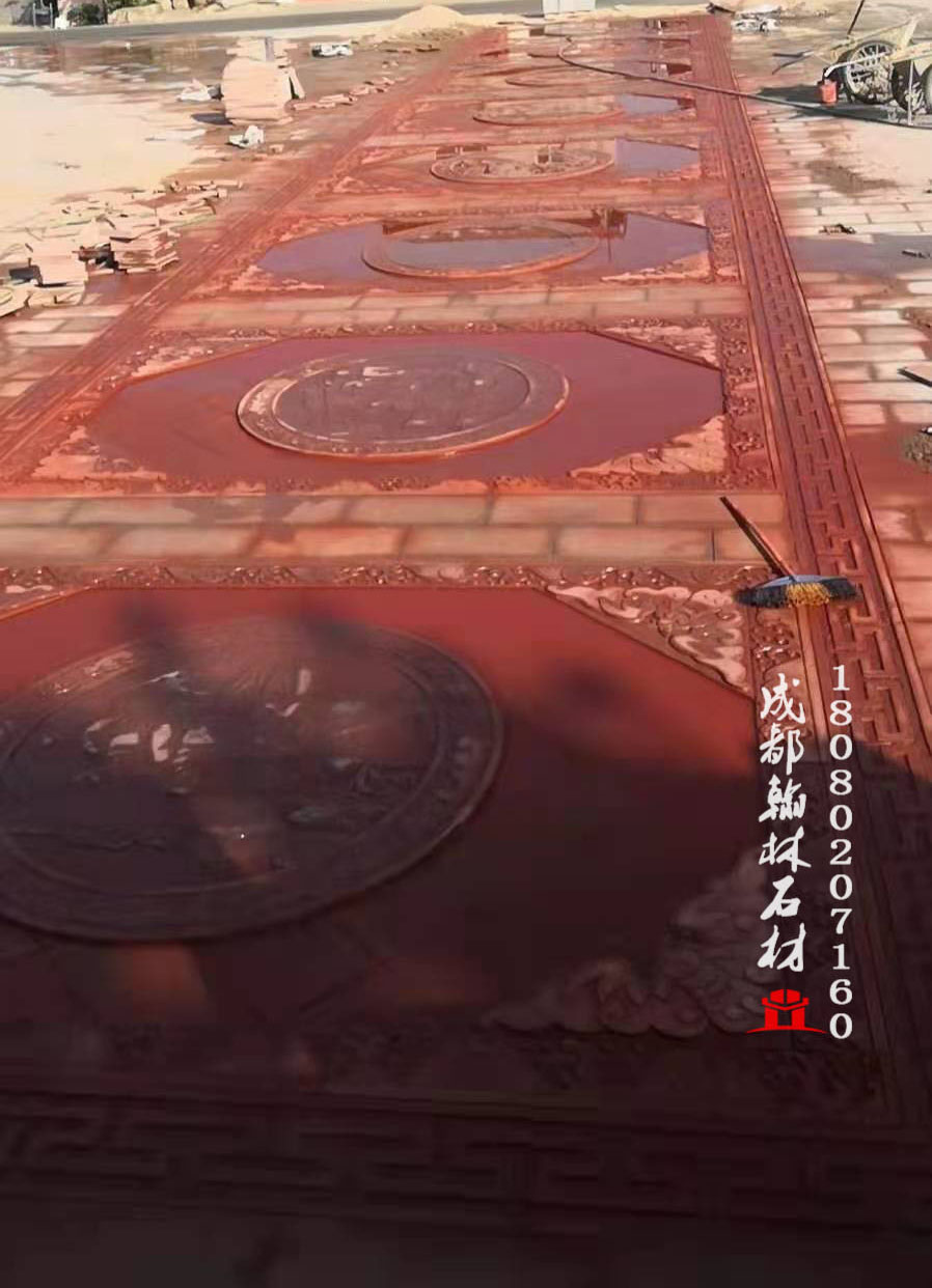 細(xì)節(jié)顯實力四川紅砂巖地雕廠 